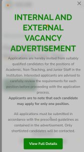 Federal College of Education vacancies ads banner