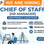 Chief of Staff (HR Manager) Vacancy in Lekki Phase 2